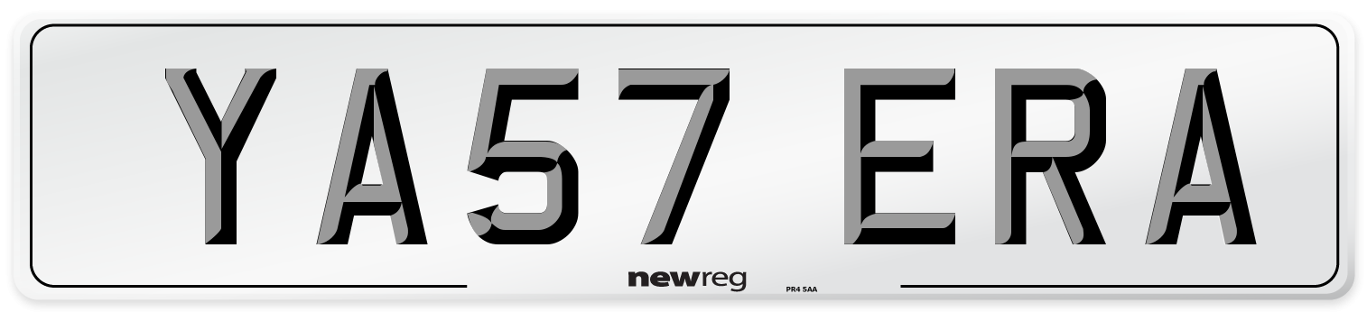 YA57 ERA Number Plate from New Reg
